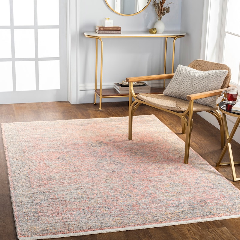 Livabliss Suhani Traditional Area Rug - 7'10" x 10' - Light Pink