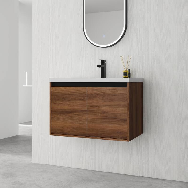 BNK 16"/20"/24"/30"/36" Single Sink Bathroom Vanity with Soft Close Door and Shelf