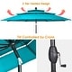 preview thumbnail 13 of 56, Gymax 10ft 3 Tier Patio Market Umbrella Aluminum Sunshade Shelter