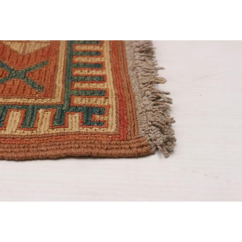 ECARPETGALLERY Flat-Weave Lahor Finest Khaki Wool Tapestry Kilim - 11'8 x 13'8