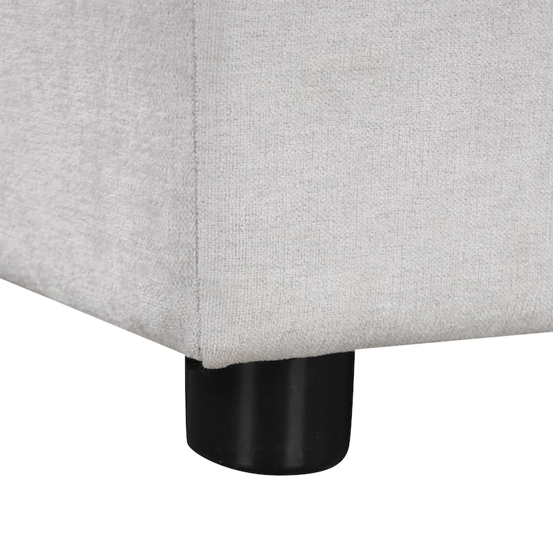 Christopher Knight Home - 87.4" L-Shaped Sectional Sofa with Reversible Armrests and Integrated Chaise Lounge