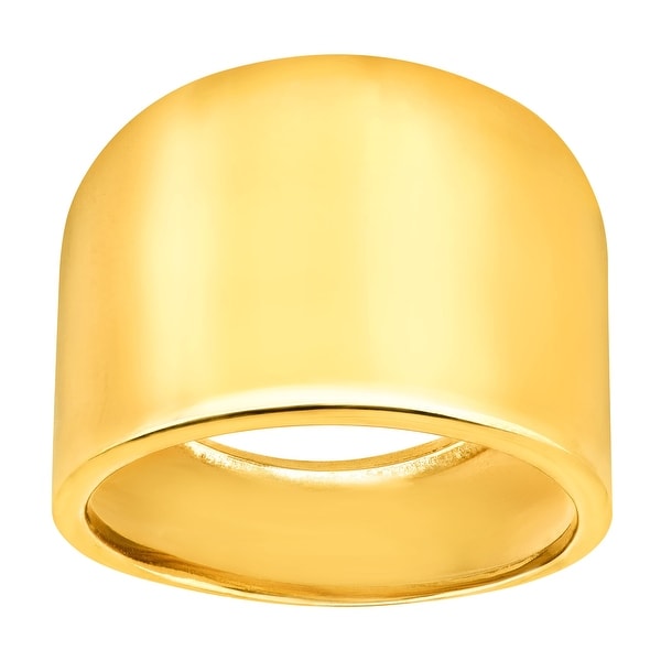 Just Gold Wide Band Ring in 14K Gold - Yellow