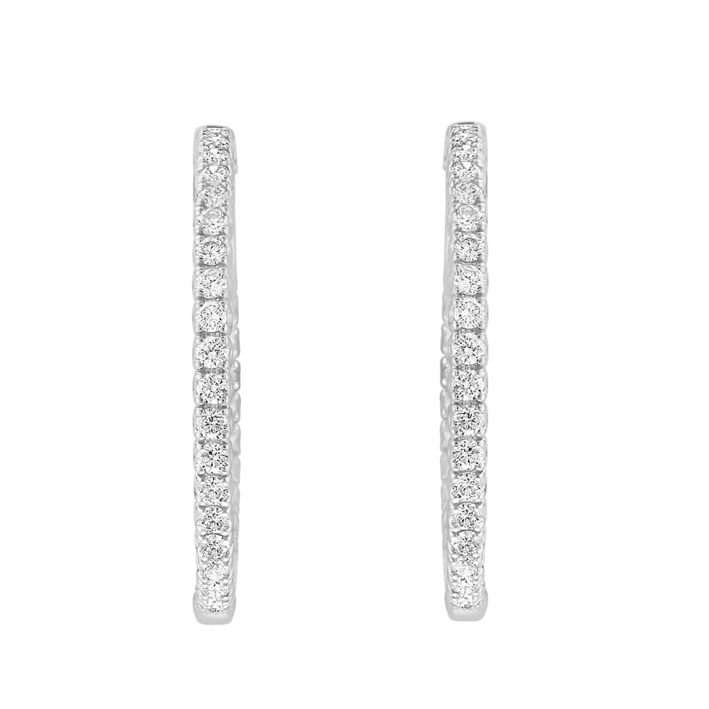 EFFY 14K White Gold Diamond Earrings
