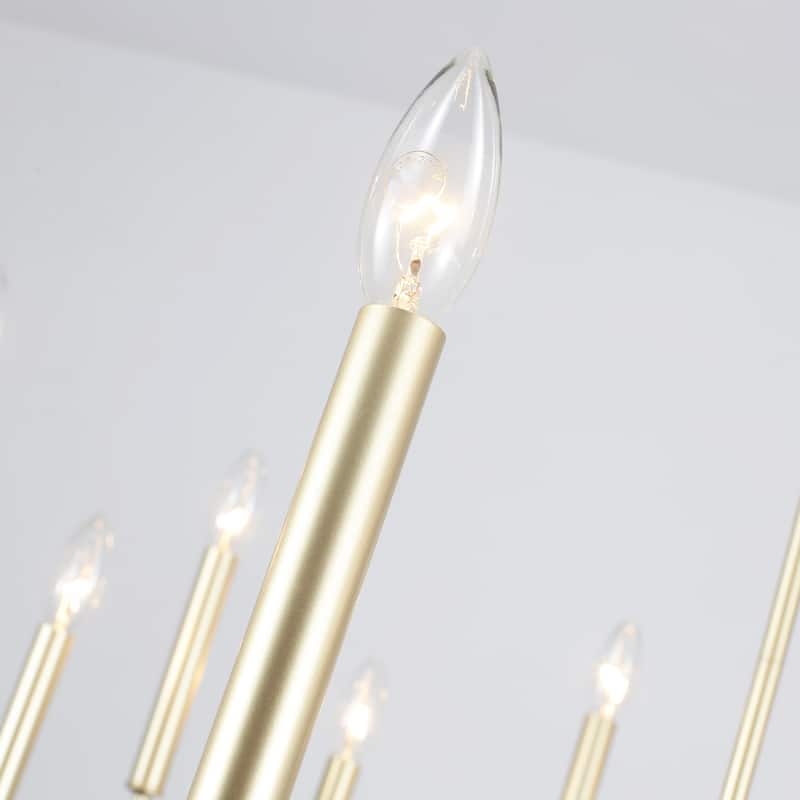 16-Light Metal Rustic Modern Candle Chandelier Fixturesfor Living Room Kitchen Foyer Bedroom