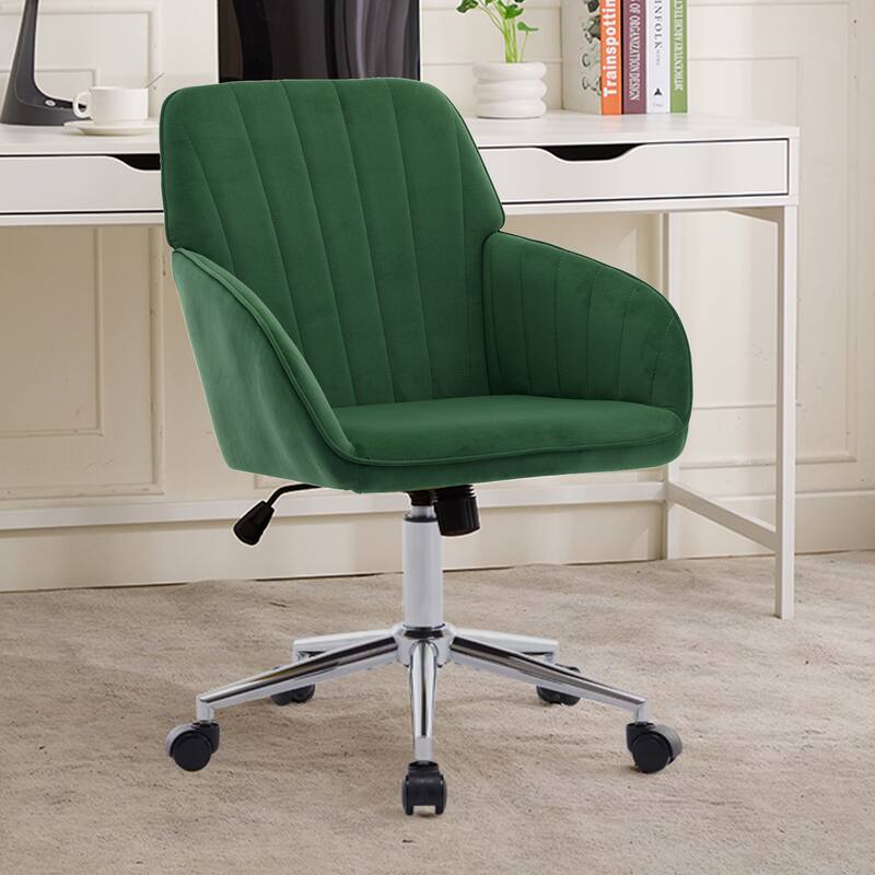 Adjustable Office Chair, Home Bedroom, Ergonomic Swivel Chair, Backrest Seat, Comfortable for Long Sitting - Green