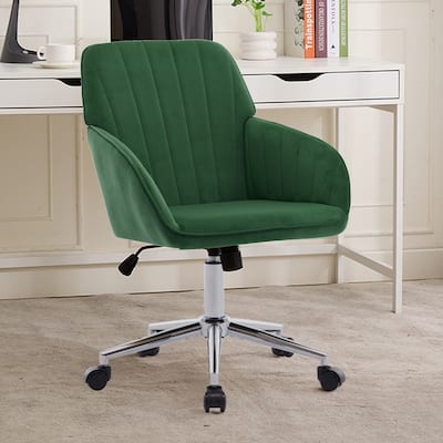 Modern Office Chair Ergonomic Office Chair with Adjustable Swivel Backrest, for Home Office Bedroom and Study