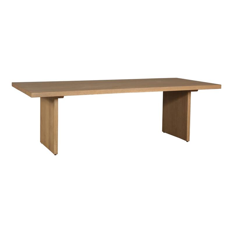 Aurelle Home Komi Rustic Simple Solid Oak Dining Table