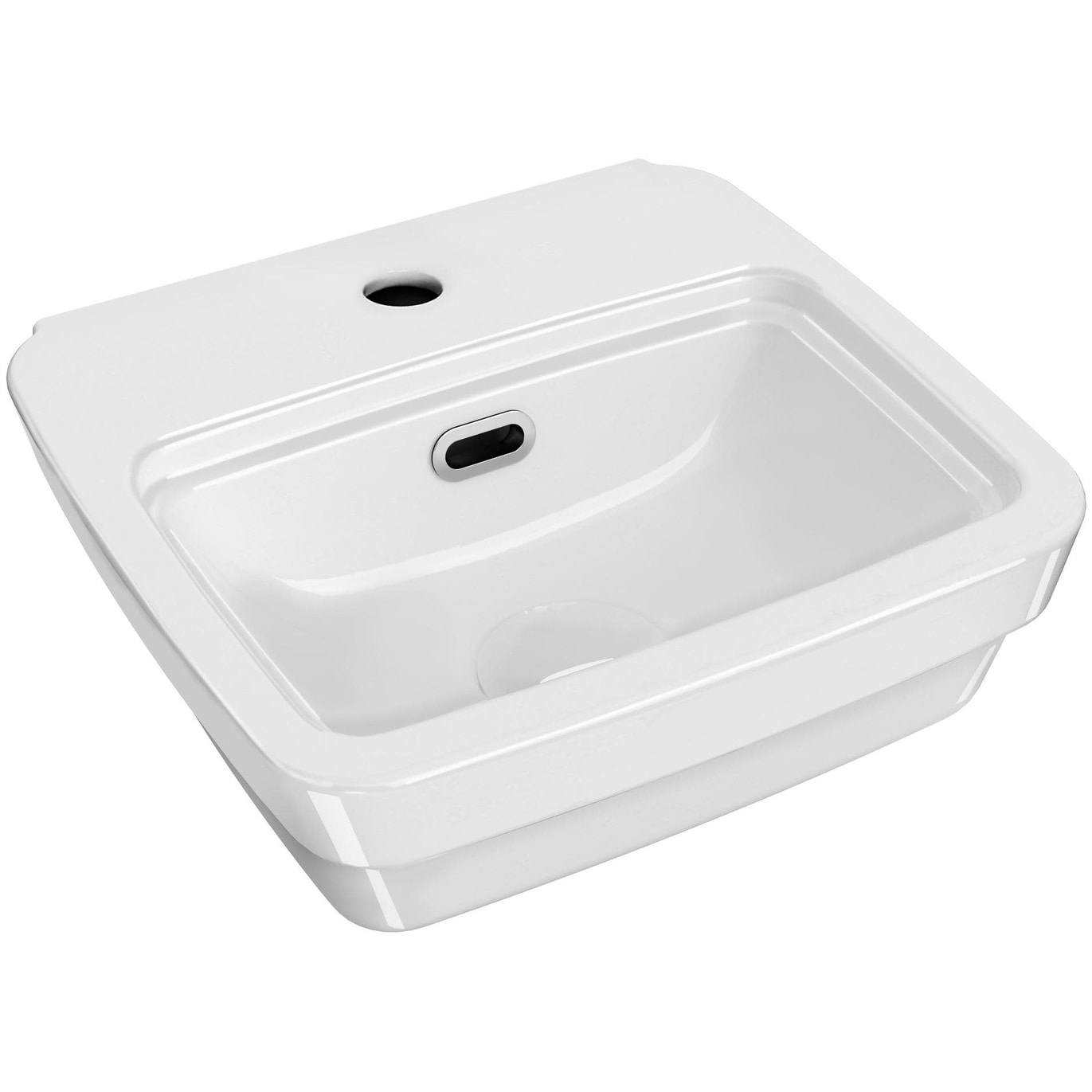 Whitehaus B-EVO14 13-3/8" Rectangular Vitreous China Wall Mounted