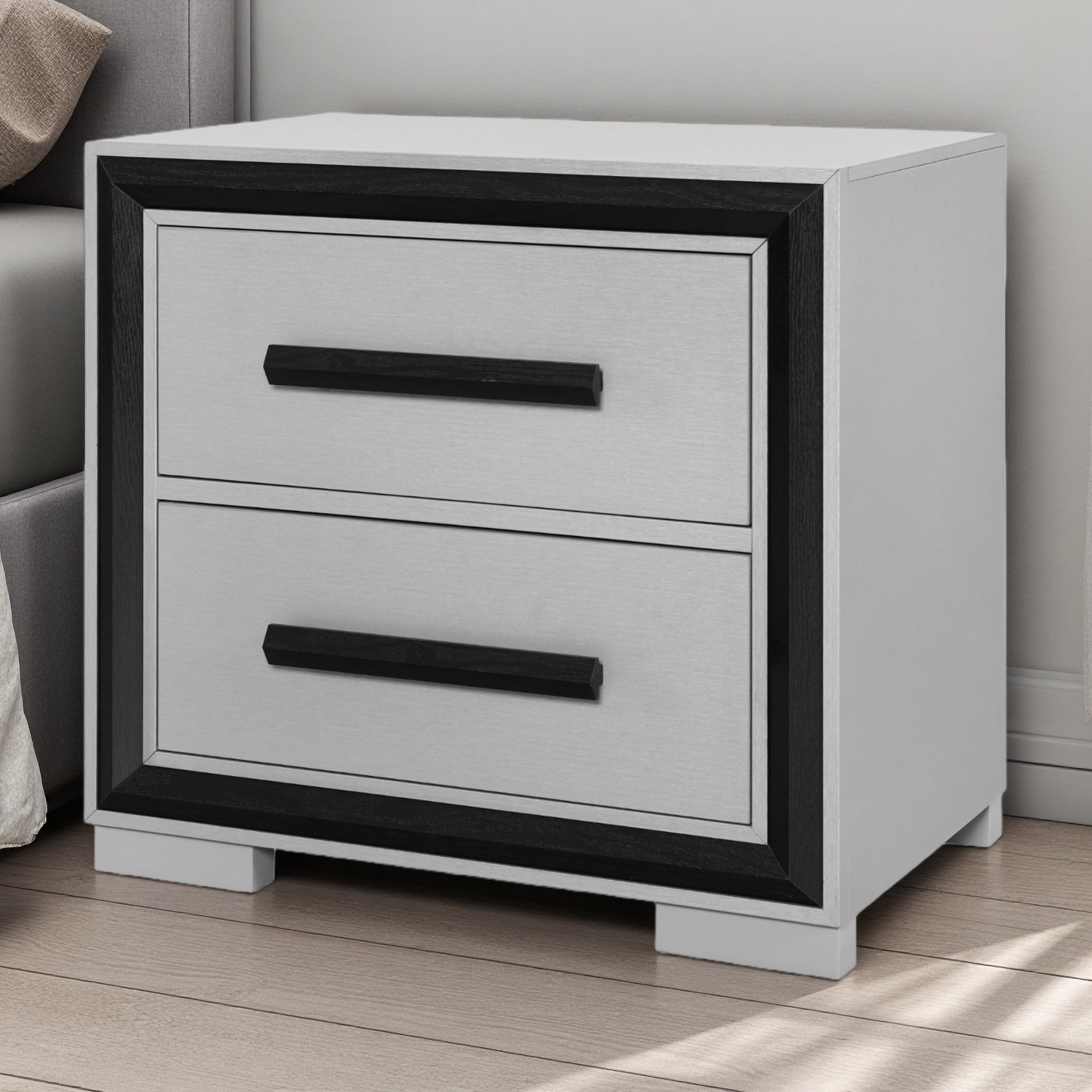 26"L Nightstand with Integrated Speaker, Built-In Cooler, Front Door Panel, and Sleek Finish