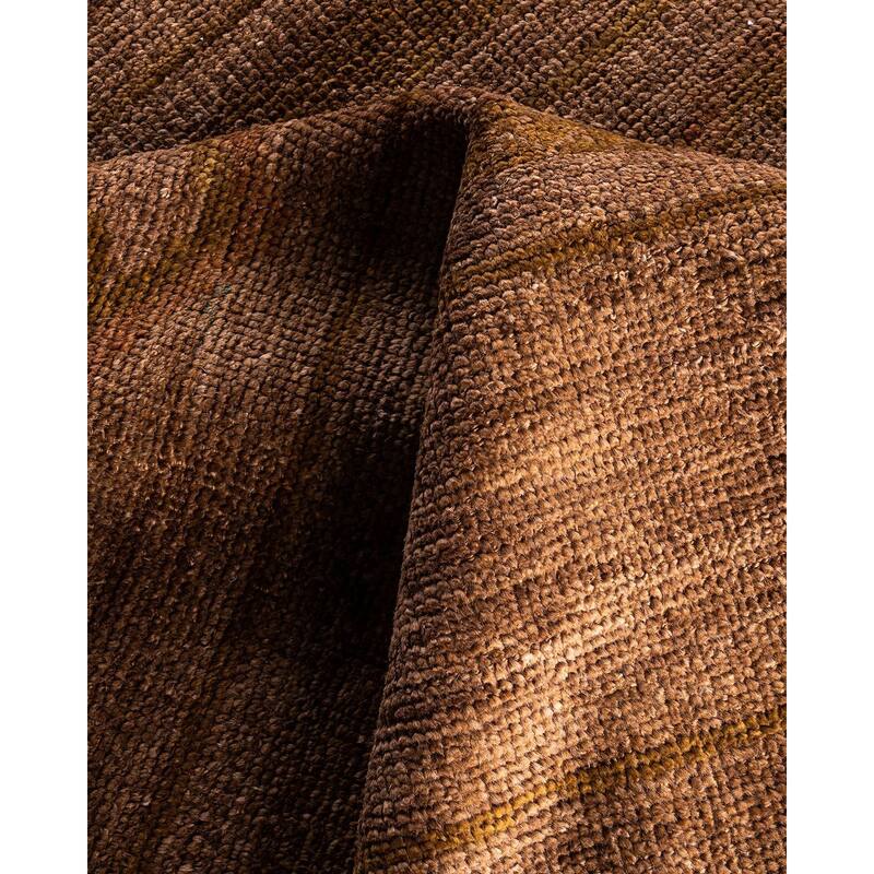 Modern One-of-a-Kind Handmade Area Rug - Beige, 6' 0" x 8' 10" - 6' 0" x 8' 10"