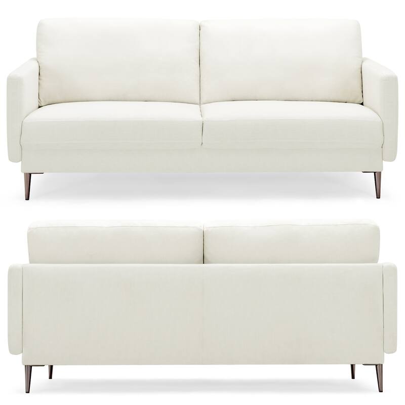 Costway 76.5'' Fabric Sofa Couch Living Room Small Apartment Furniture