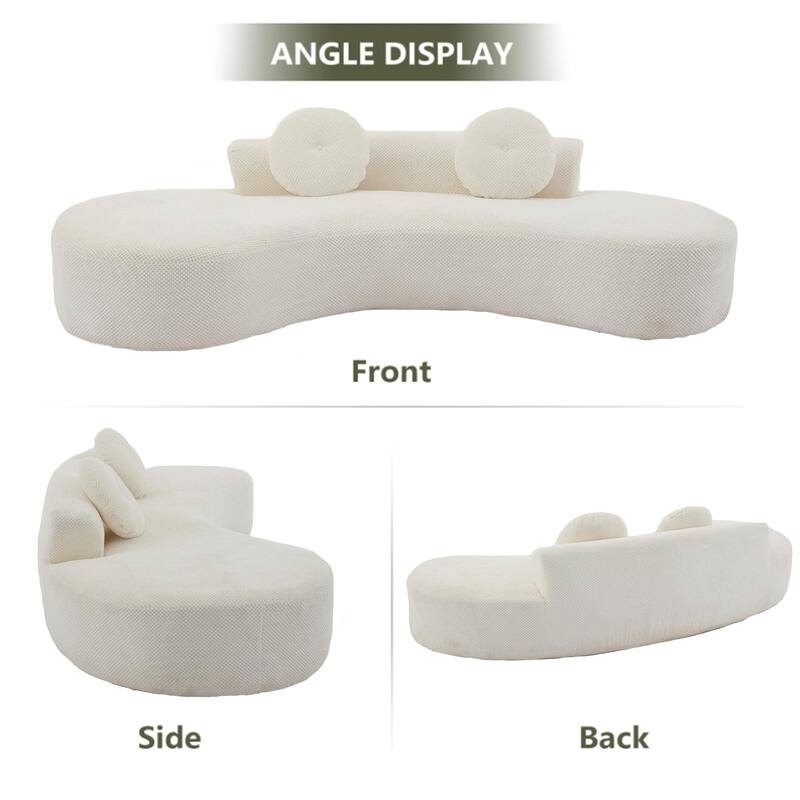 Corduroy Cloud Sofa with Pillows