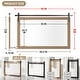 preview thumbnail 73 of 96, Modern Wall Mirrors, Rectangular Mirror with Wood Framed, Bathroom Mirror Barn Mirror Barn Door Mirror with Multi Size