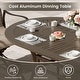 preview thumbnail 4 of 4, 72" Cast Aluminum Oval Patio Dining Table with 2" Umbrella Hole