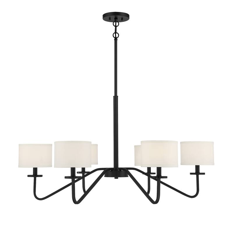 Trade Winds Lighting Hannah 6-Light Chandelier - Matte Black