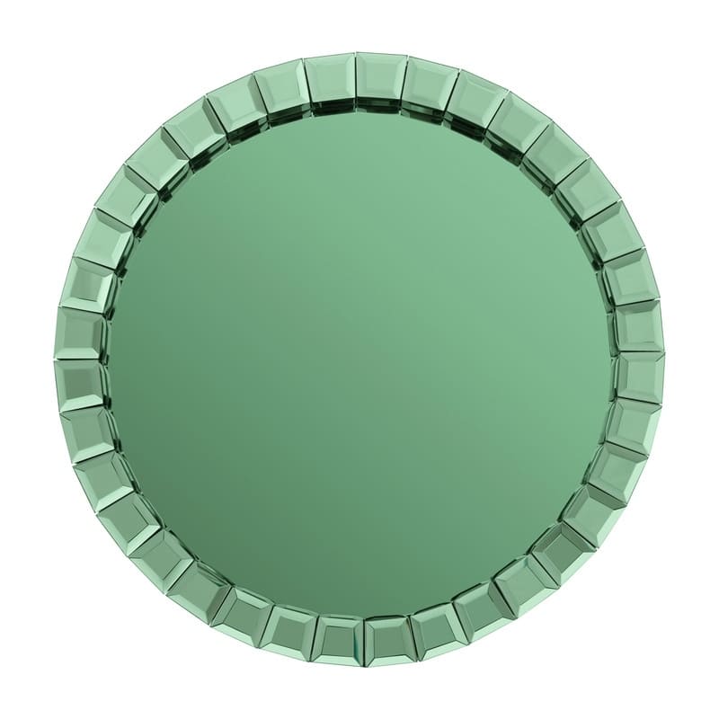 Modern Round Glass End Table with Tray Top