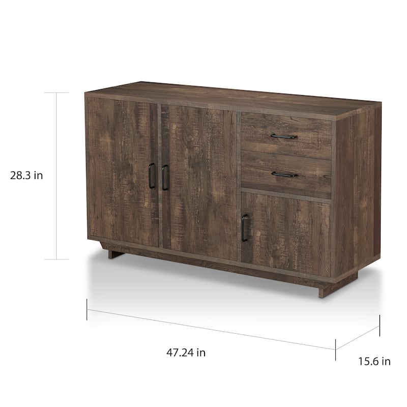 Furniture of America Vell Country Oak 47-inch 2-drawer Rustic Dining Server
