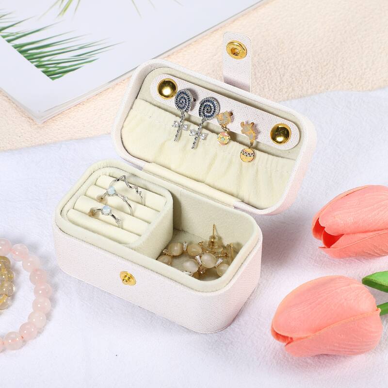 Mini Square Jewelry Box Jewelry Organizer Box for Travel for Trip 1 Pcs