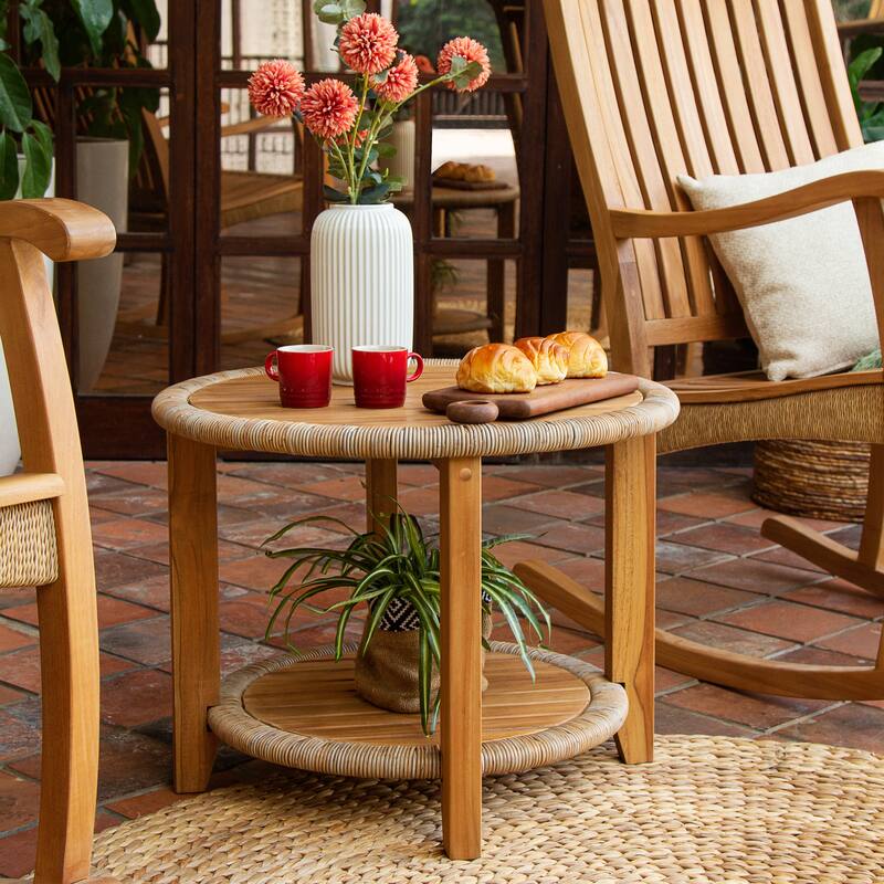 Cambridge Casual Seaside Teak Outdoor Side Table