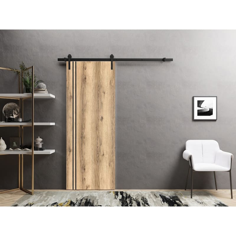 Sturdy Barn Door 18 x 80 Planum 0016 Oak with 6.6FT
