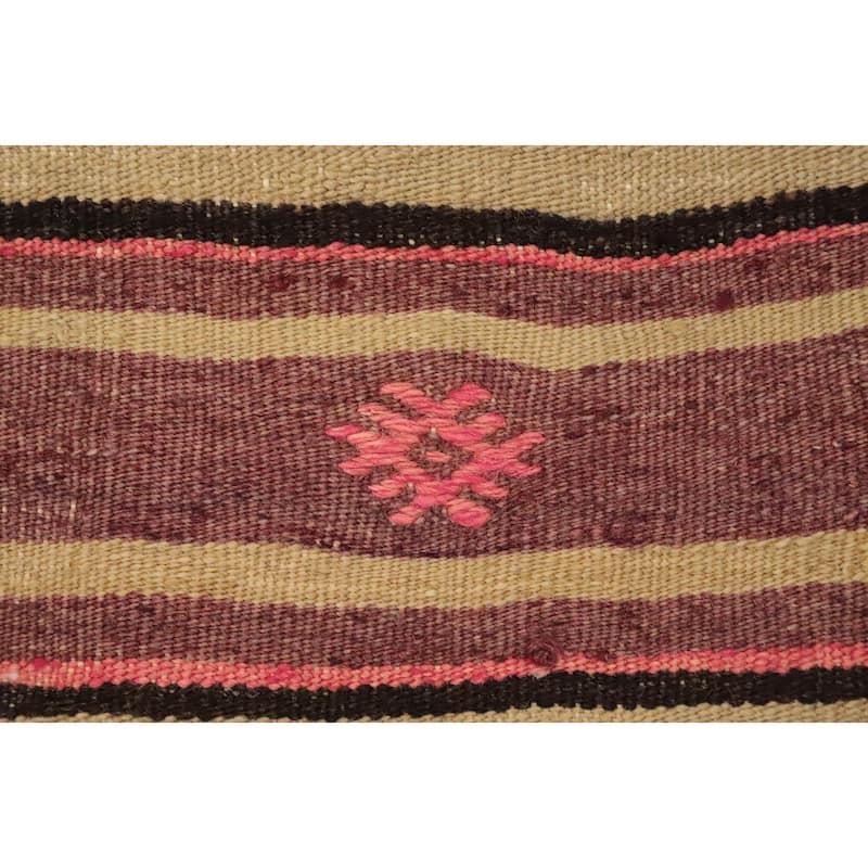 Hand Woven Oriental 100% Wool Carpet Southwestern Tribal Multi-Colored Kilim Area Rug - 7' 11'' X 5' 7''
