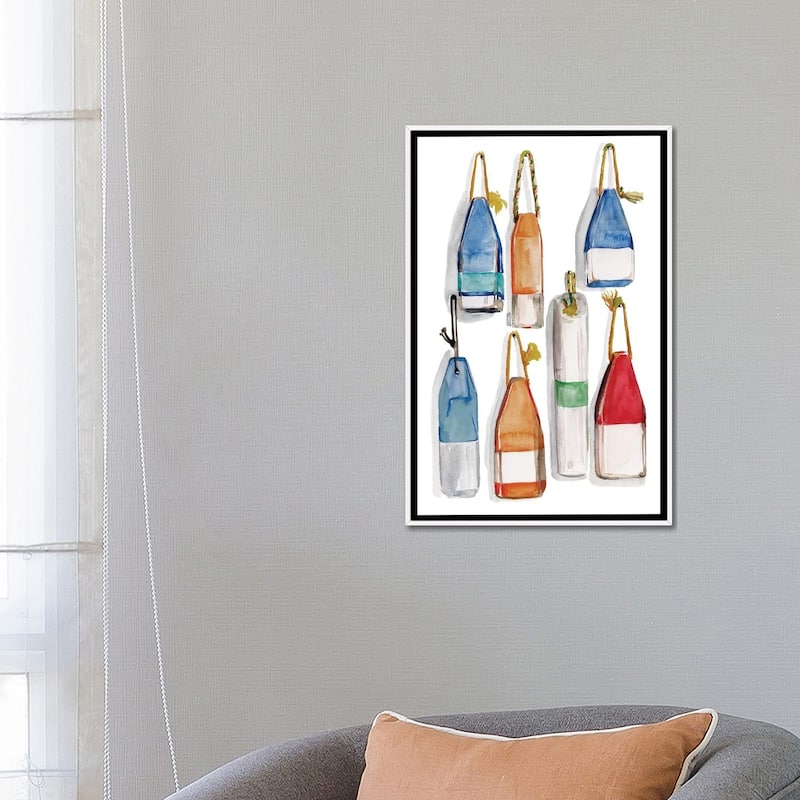 iCanvas "Watercolor Buoys I" by Jennifer Paxton Parker Framed Canvas Print