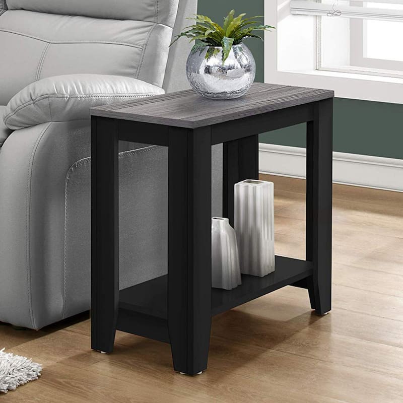 22 Inch End Table with Shelf for Living Room Bedroom or Entryway - 23.75” x 11.75” x 22”