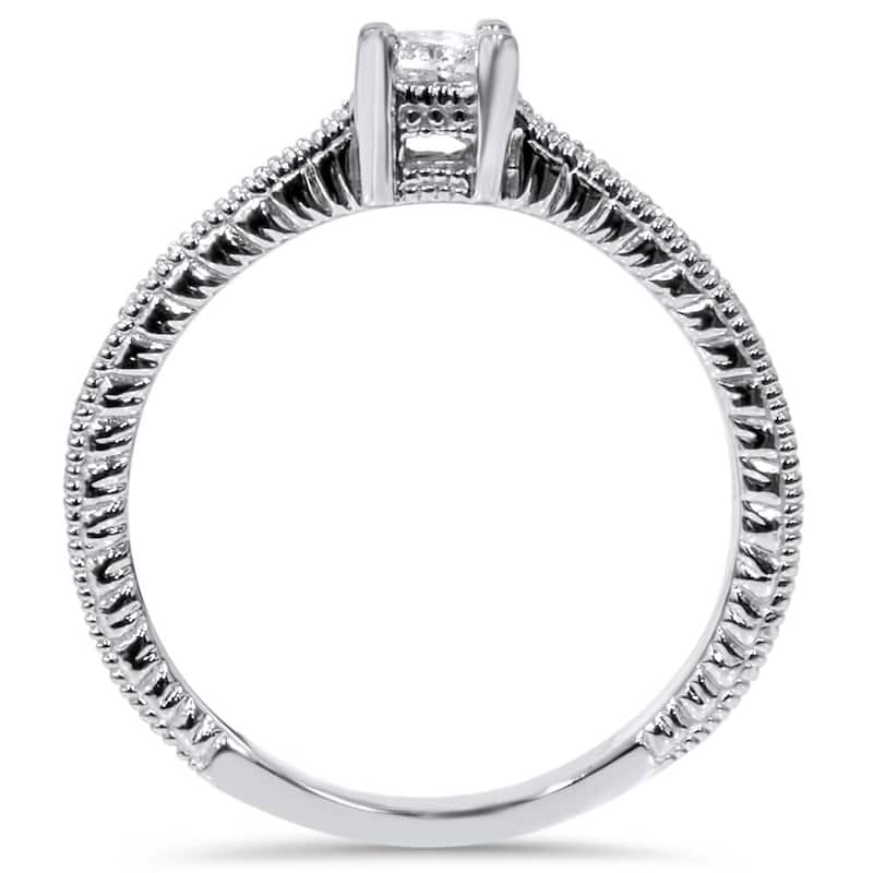 Bliss Diamond 1/2ct Princess Cut Diamond Engagement Ring White Gold