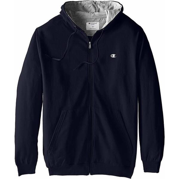 Shop Champion Men S Powerblend Fleece Full Zip Hoodie Overstock