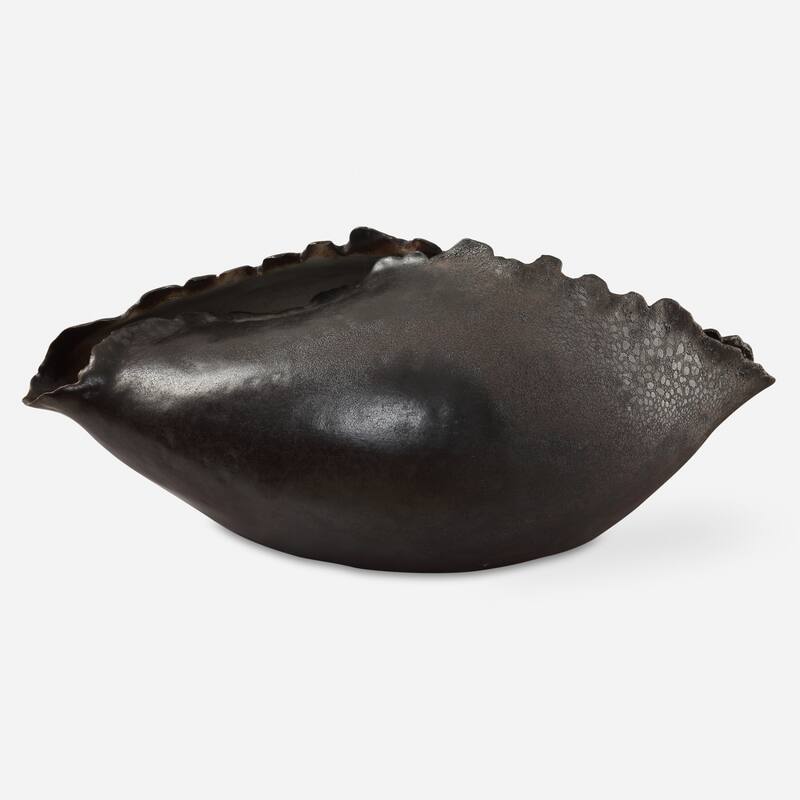 Uttermost 18152 Blossom 17" Wide Ceramic Vase - Bronzed Metallic