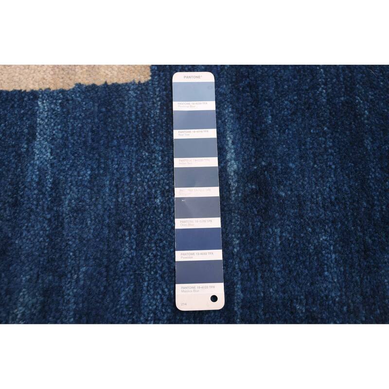 ECARPETGALLERY Hand-knotted Peshawar Ziegler Dark Blue Wool Rug - 5'0 x 6'9