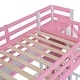 preview thumbnail 15 of 17, Traditional Castle Style Twin Over Twin Bunk Bed with Slide,2 Drawers Under-Bed and Storage Staircase