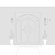 preview thumbnail 15 of 14, Modern Farmhouse 1-Light Black Outdoor Wall Sconce Water Ripple Glass Patio Lights - W 6.7" x H 11" x D 7.1"