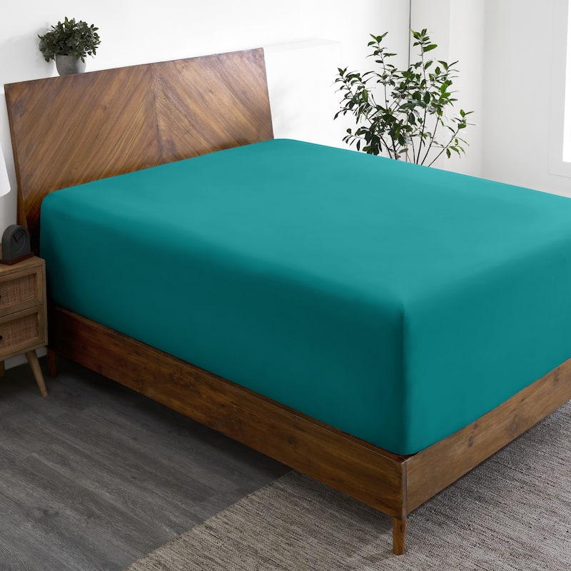 Bare Home Ultra-Soft Microfiber 22 Inch Extra Deep Pocket Fitted Sheet - King - Emerald