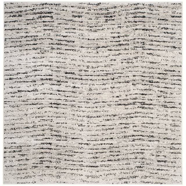 SAFAVIEH Adirondack Alberta Vintage Abstract Rug - 6' Square - Ivory/Silver