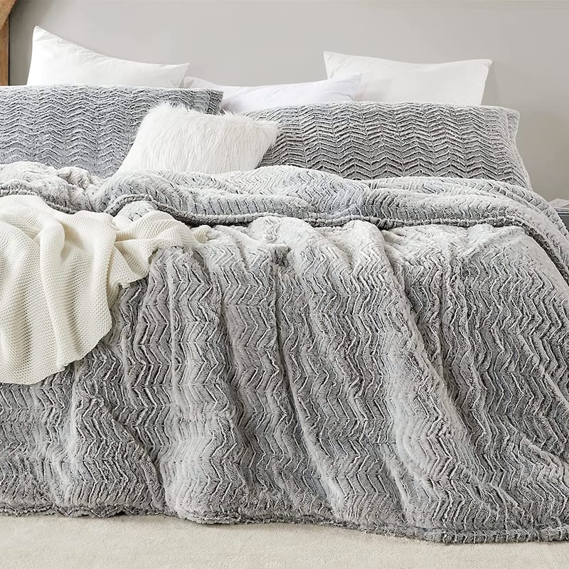 Peak of Cozy® - Coma Inducer® Oversized Comforter Set - Chevron Frosted Espresso