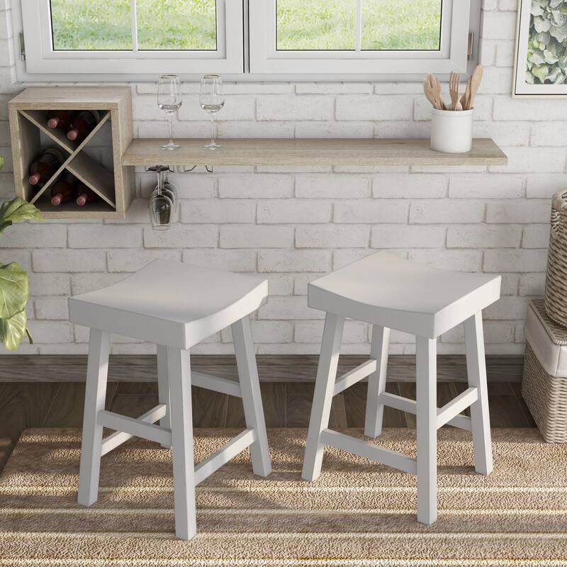 Howler Transitional 24-inch Saddle Stool (Set of 2) by Furniture of America
