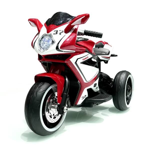 slide 2 of 38, Electric Ride-On Motorcycle for Kids with Music, Lighting Wheels, and LED Headlights, Ages 3-4 Red