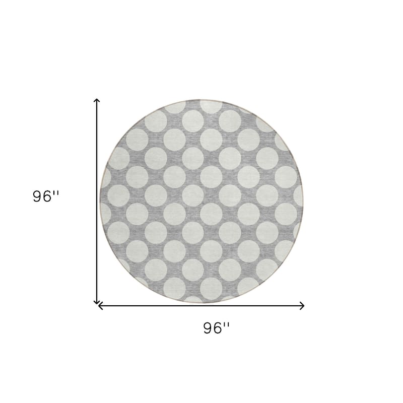 HomeRoots Polka Dot Transitional Rectangle Outdoor Rug
