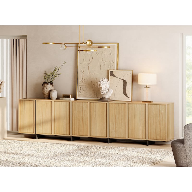 WAMPAT Buffet Cabinets, Modern Sideboard with Large Storage Space and T-Shaped Legs for Dinning Room, Kitchen