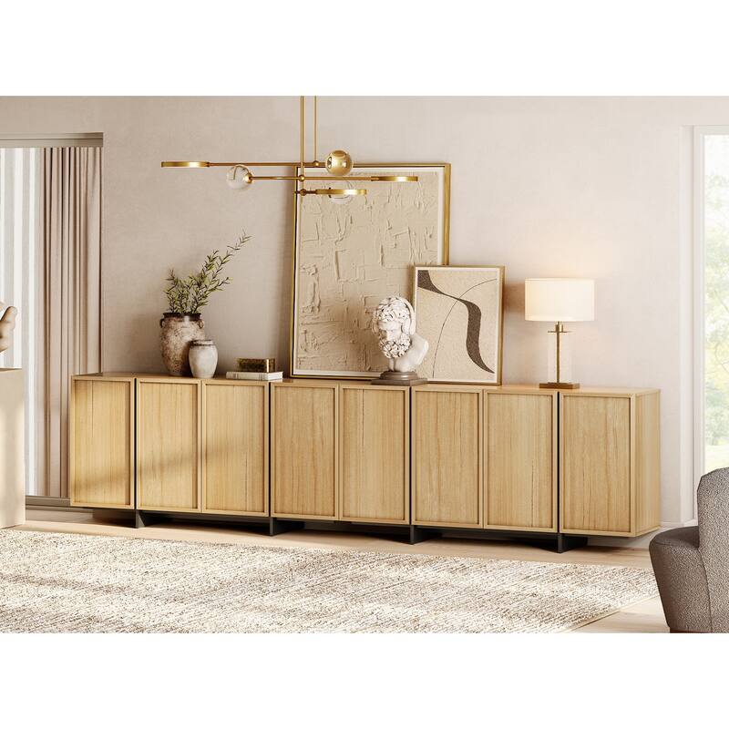 WAMPAT Sideboard Buffet Cabinet With T-Shaped Legs, Large Storage Cabinet For Living Room, Dining Room & Kitchen