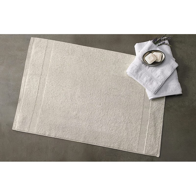 GOTS Certified Organic Cotton Feather Touch Quick Dry 900 GSM Bath Mat, 20"X33"