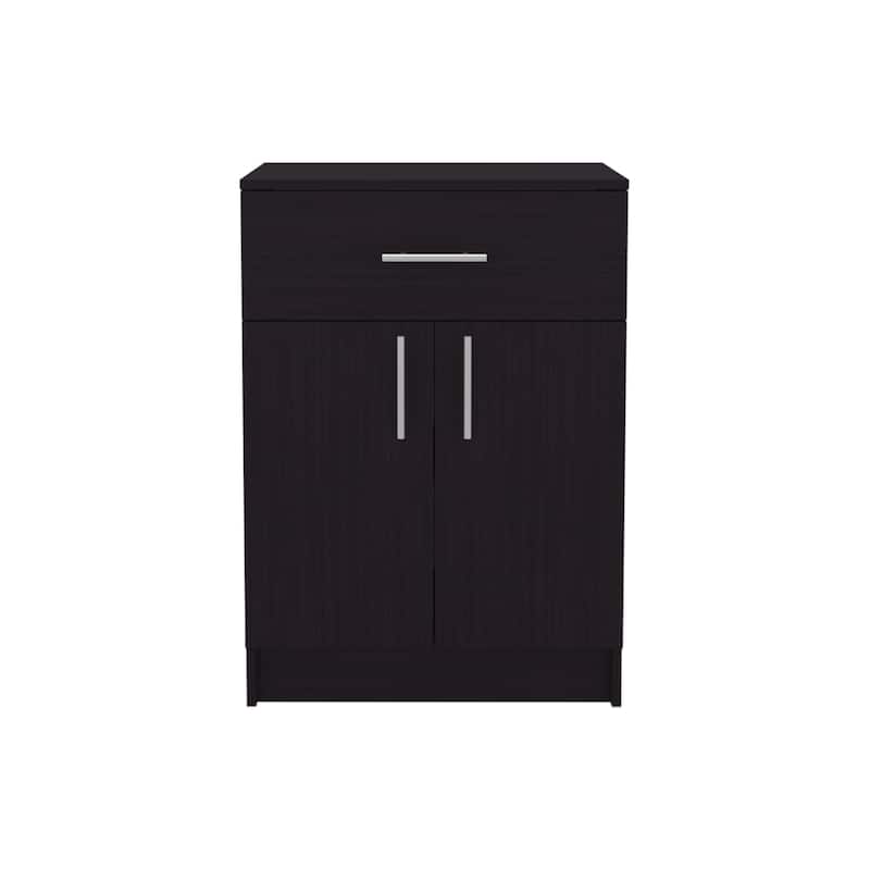 Mayorca Multistorage Pantry Cabinet, One Drawer, Two Interior Shelves Black Wengue