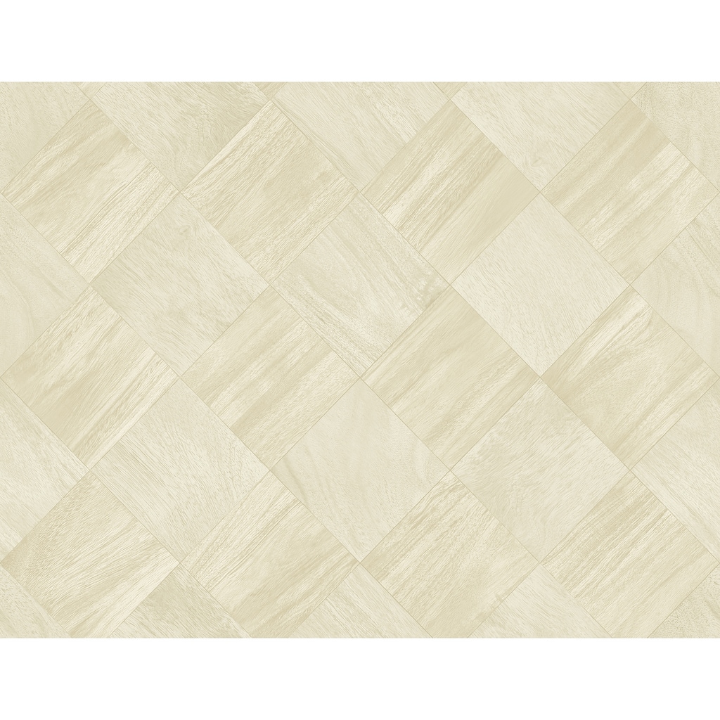 A-Street Prints Thriller Cream Wood Tile Wallpaper
