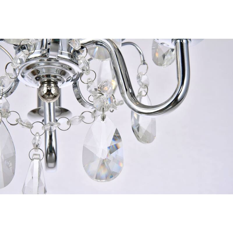 Elegant Lighting Kaede 3 Light 9-1/2" Crystal Chandelier