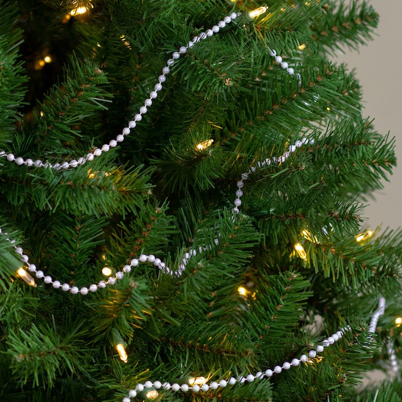 Shiny Iridescent Pearl Beaded Artificial Christmas Garland - 15' x .25" - Unlit