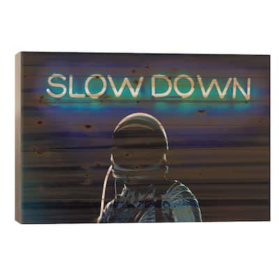 Slown Down Print On Wood by Seamless - Multi-Color