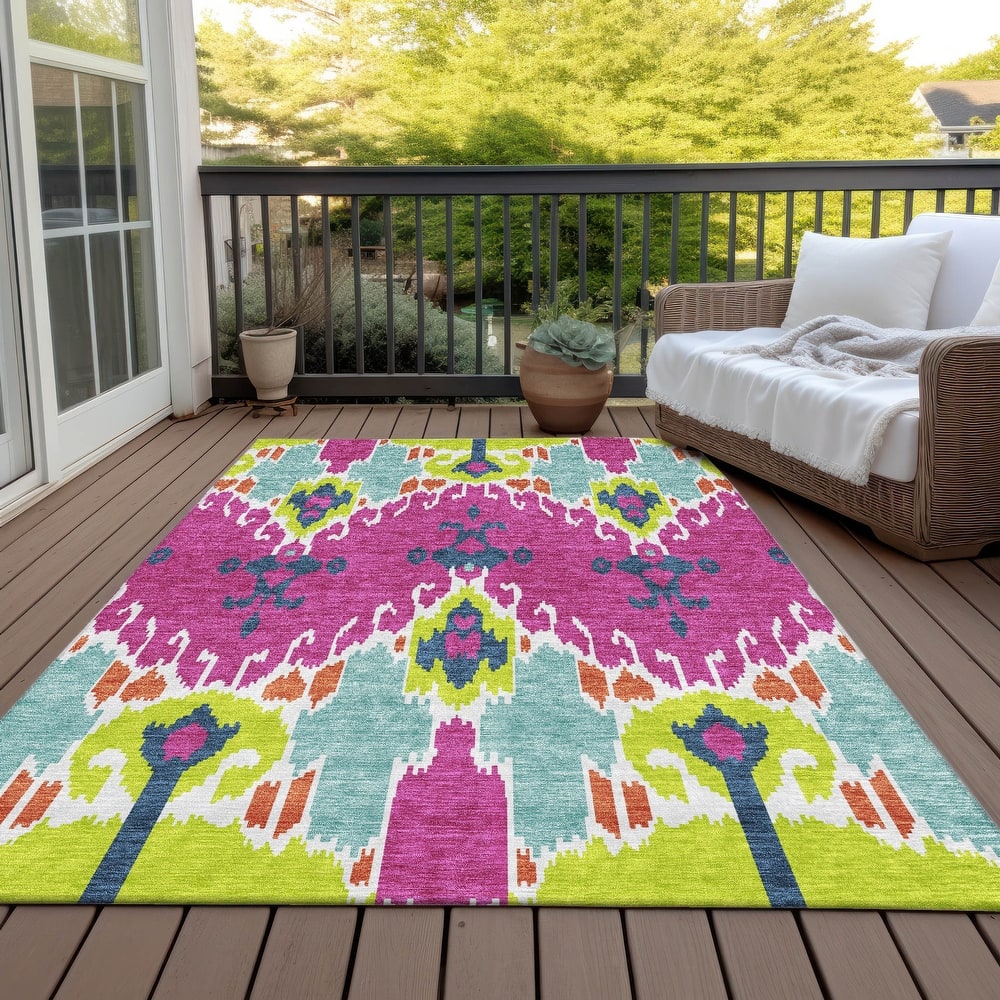 Machine Washable Indoor/ Outdoor Chantille Global Boho Rug
