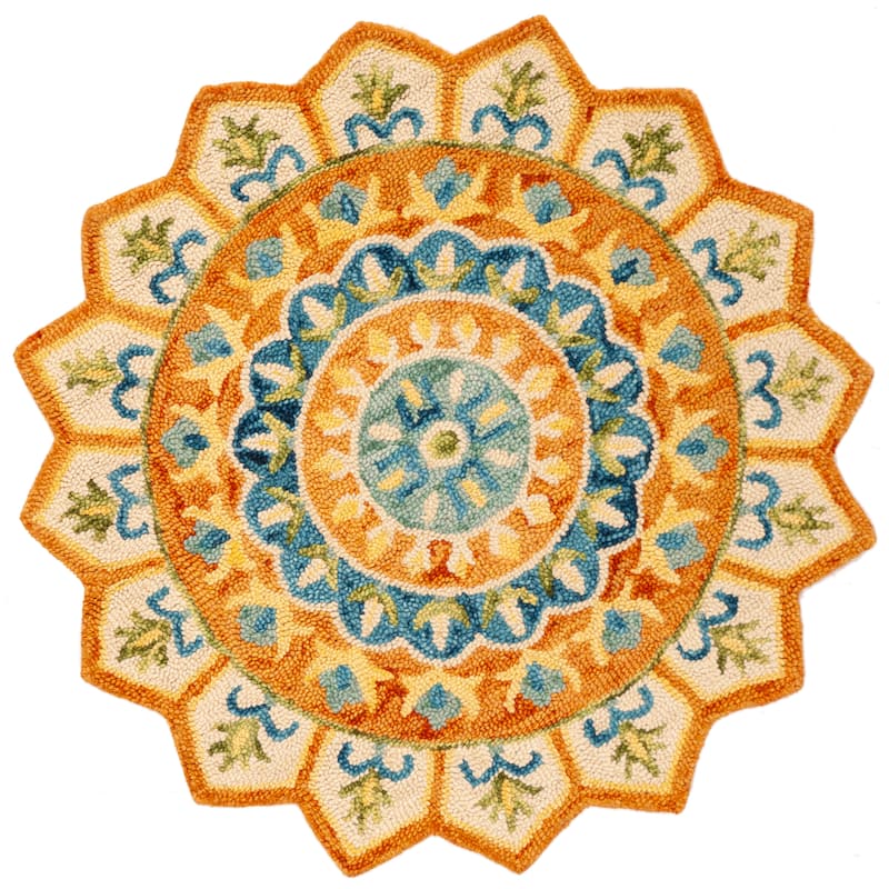 SAFAVIEH Handmade Novelty Fatma Mandala Wool Rug