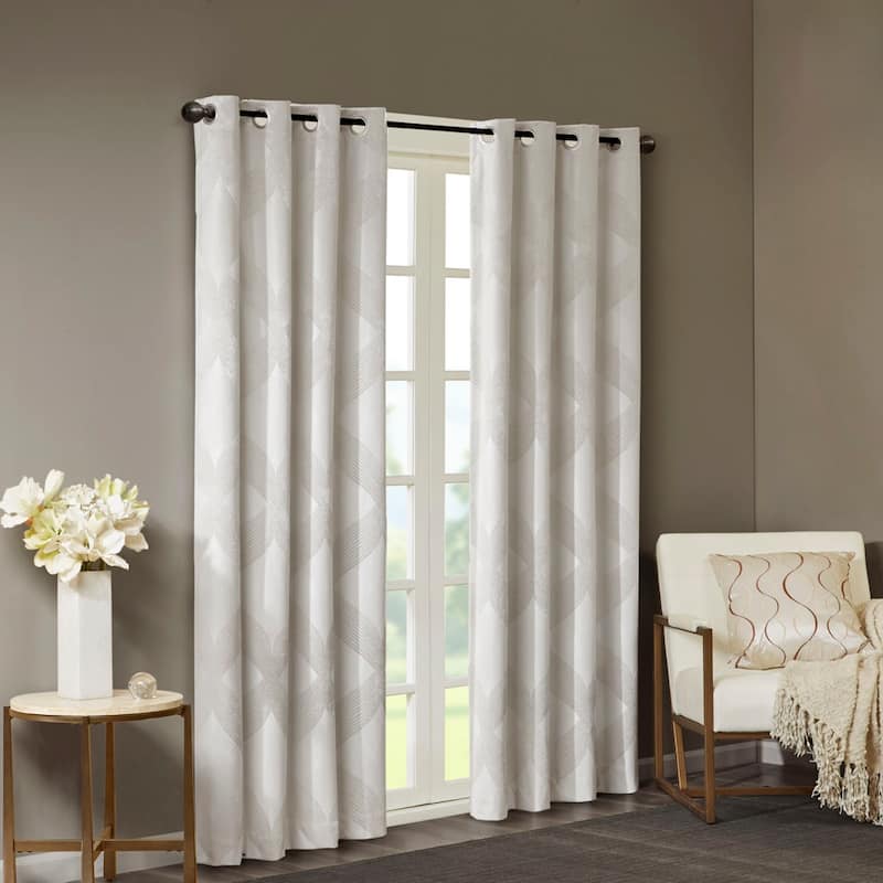 Ogee Knitted Jacquard Curtain Panel
